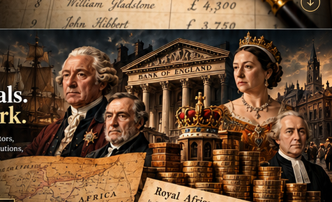 Conceptual montage representing people and institutions in a historical network